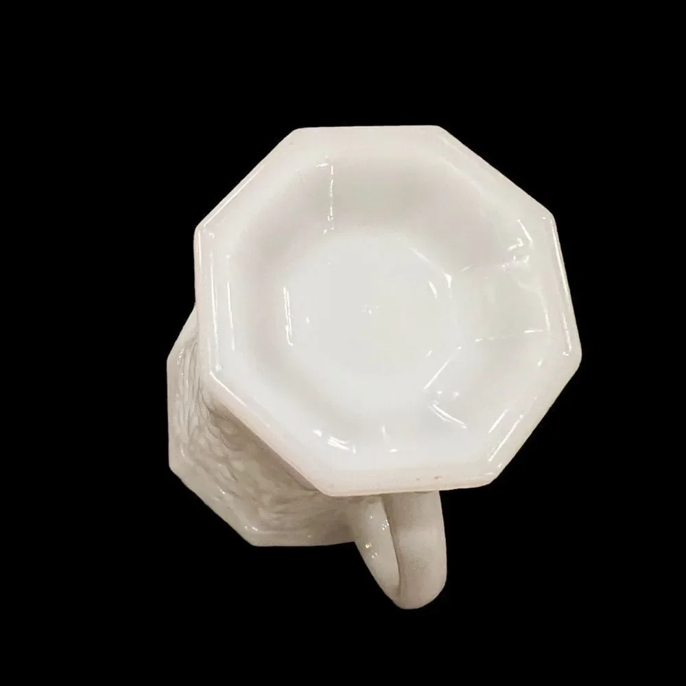 Vintage Anchor Hocking Milk Glass Grape  and Leaf Pattern pitcher cir.1938-1943‎