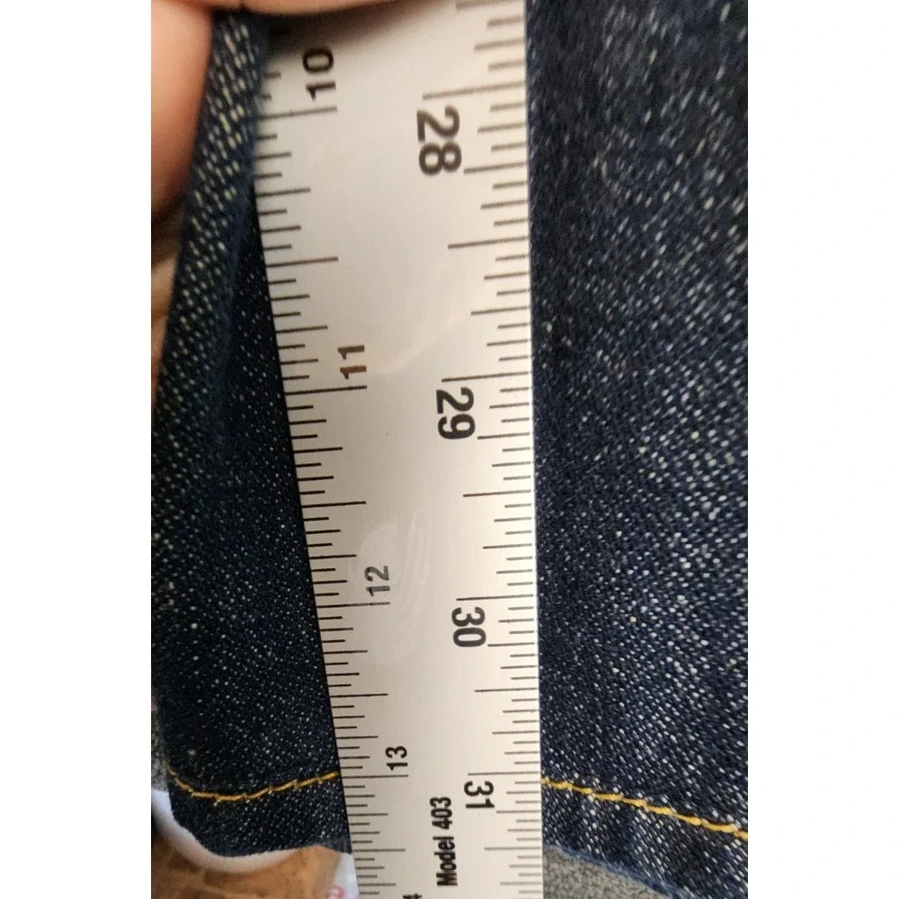 True Religion Joey Flare Jeans Mens 38x30 Raw Denim‎ Made in USA Orange Stitch