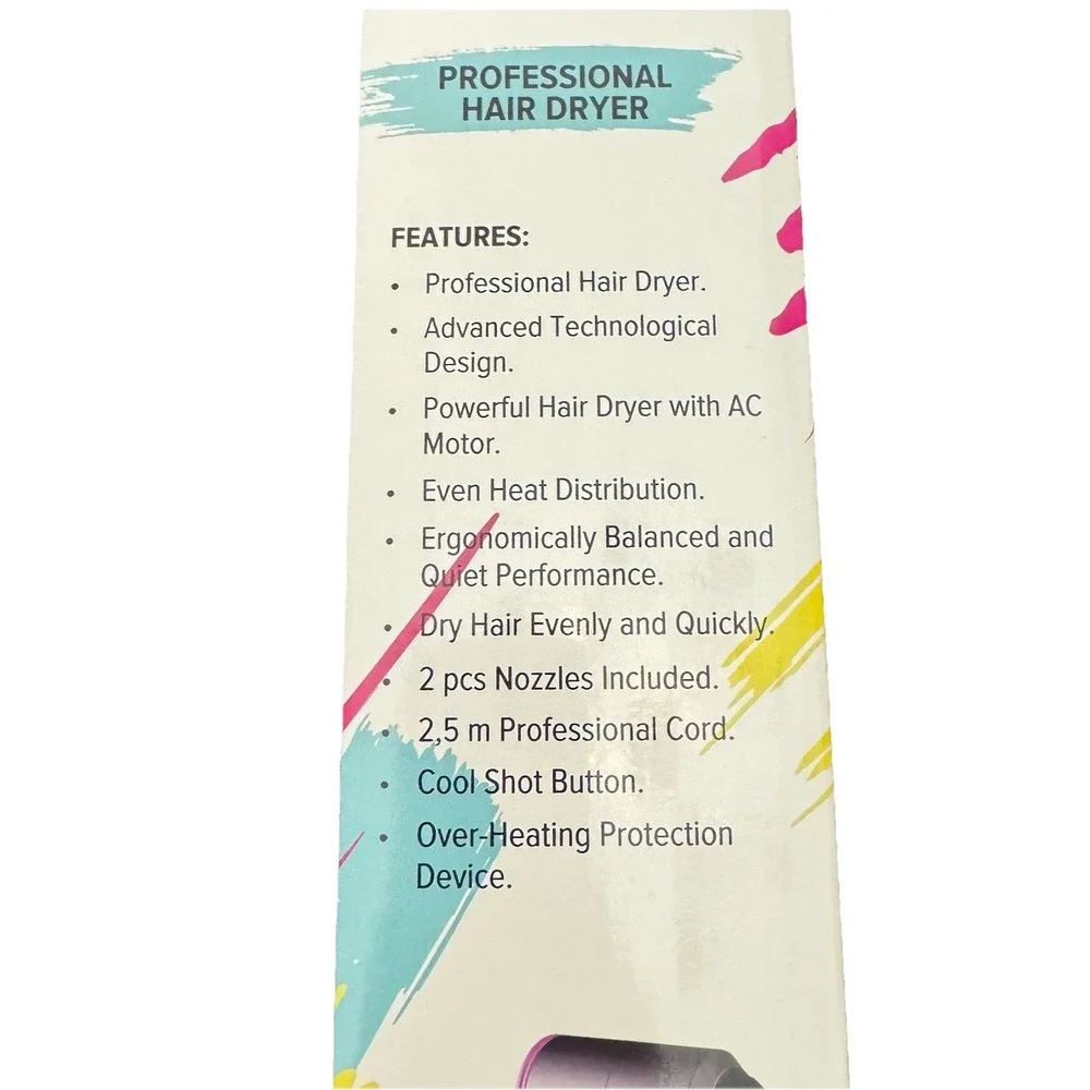 LPINYE 1800W Professional Hair‎ Dryer with Diffuser Ionic Conditioning