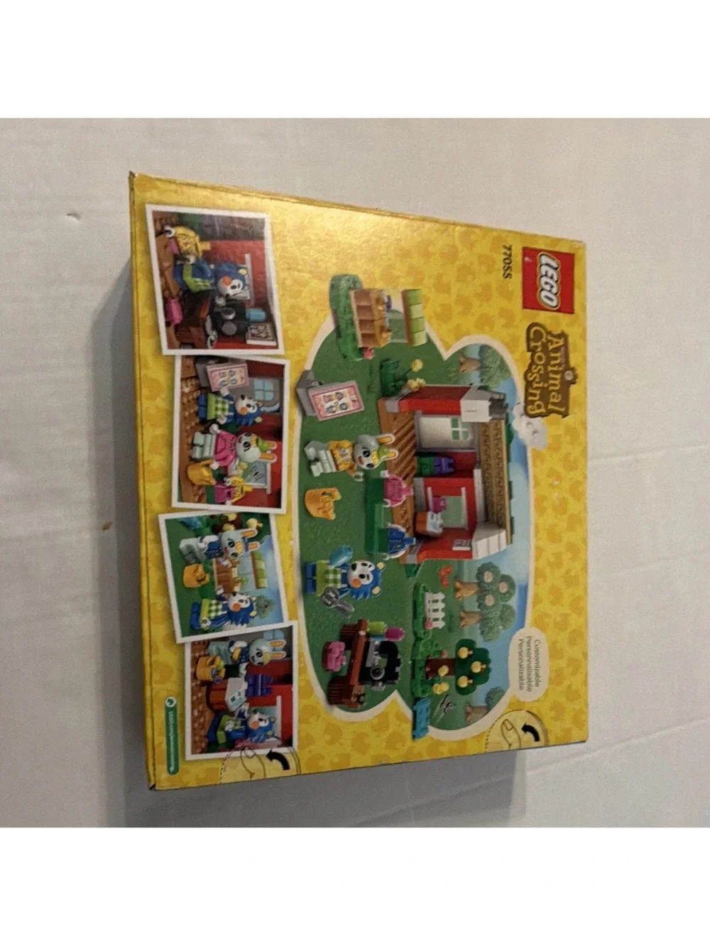 Lego Animal Crossing Green and White Clothing Shop Playset with Blue Accents