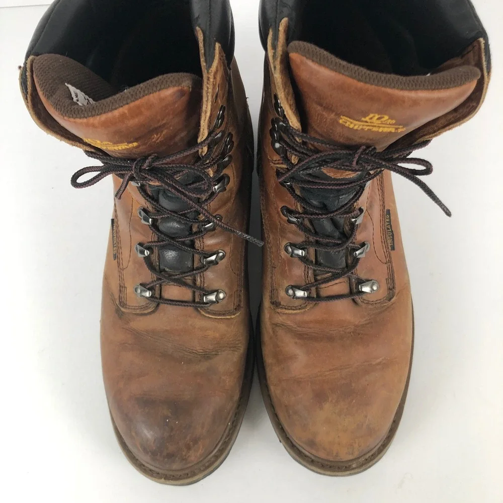 CHIPPEWA IQ Waterproof Insulated Leather Work‎ Boots Brown Men's 11 XW 55059