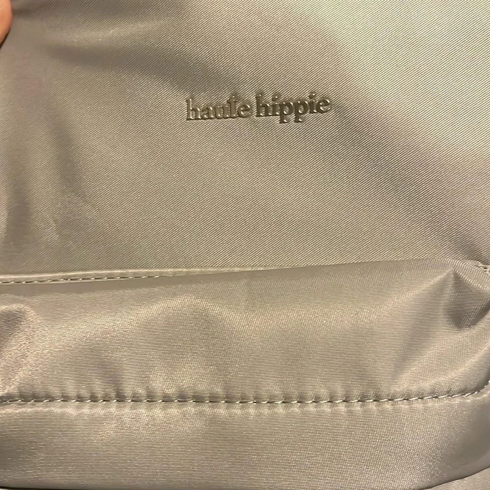 Haute Hippie Green On the Go Backpack Viral Decorative Beige Strap NWT