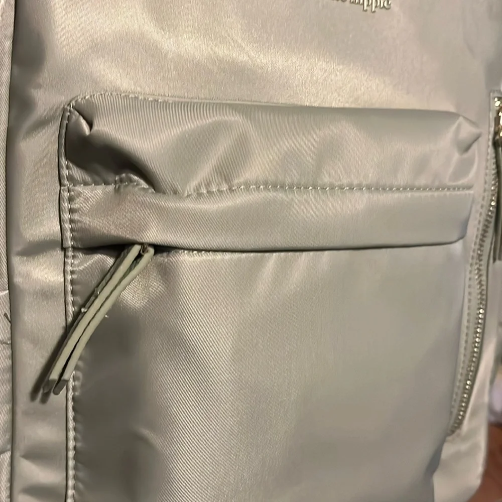 Haute Hippie Green On the Go Backpack Viral Decorative Beige Strap NWT