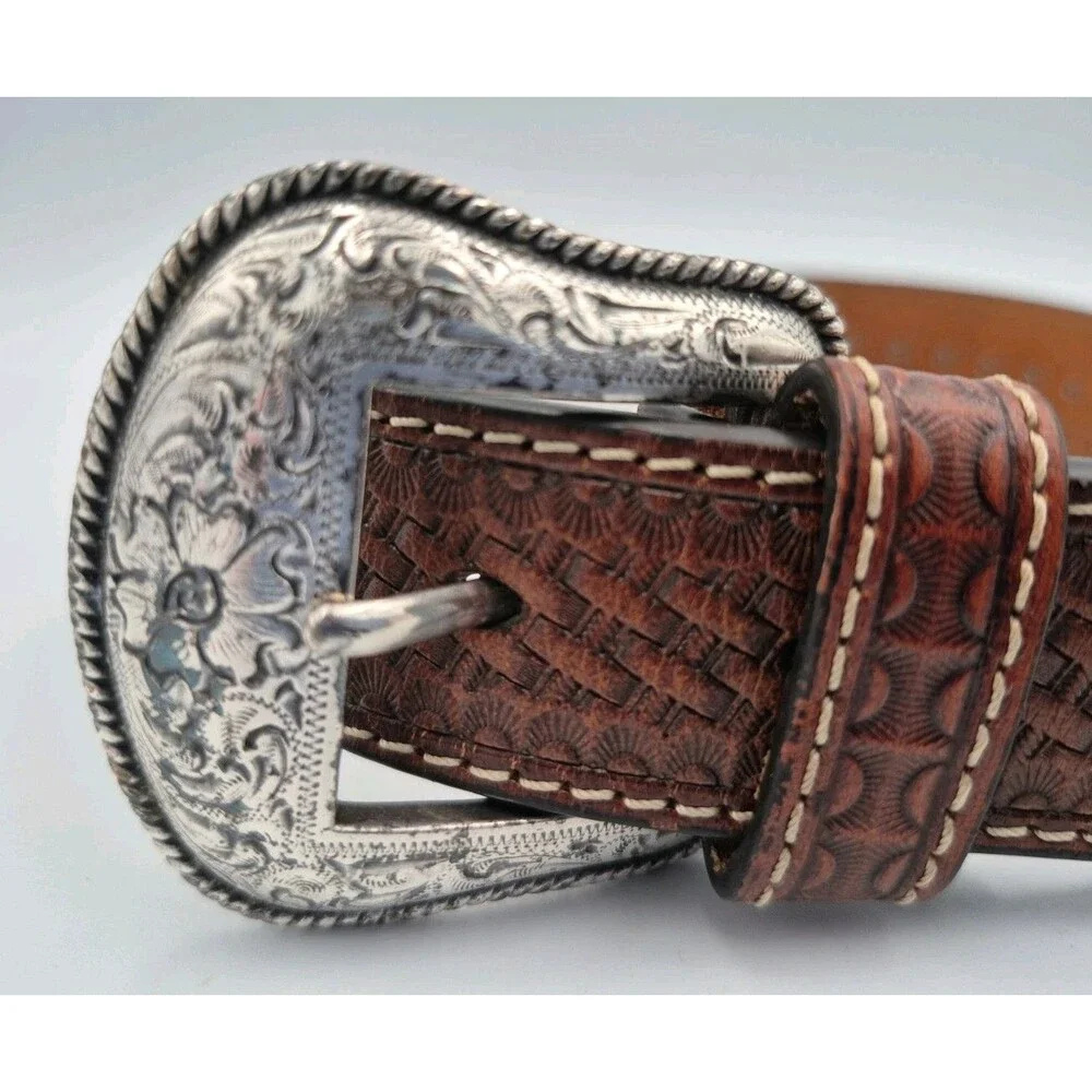 Rhinestone Stud Leather Dog Collar Western Style Adjust Pre-owned NoonA China