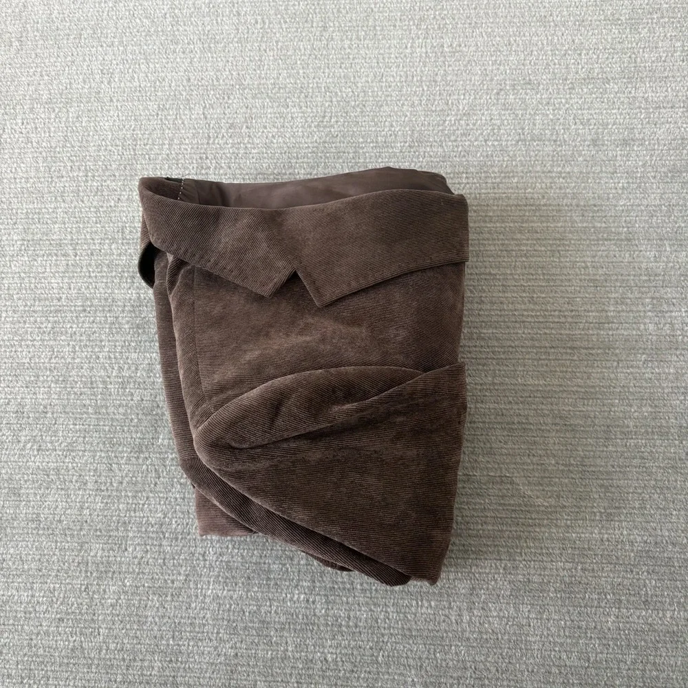 D&G Dolce &Gabbana Blazer IT 48 Brown Corduroy Wool Super 150s Elbow Patch