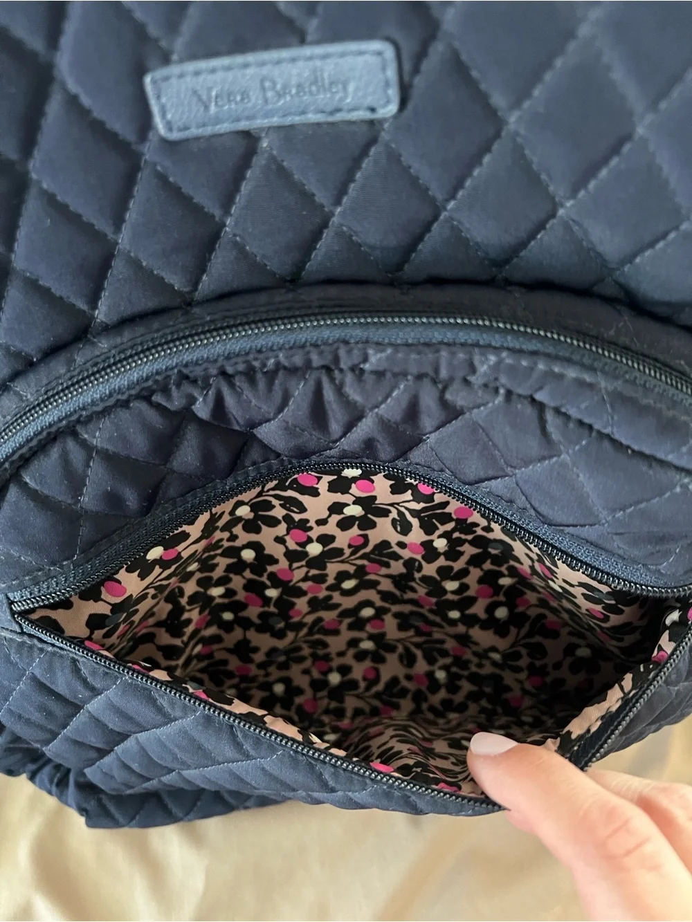 Vera Bradley quilted navy