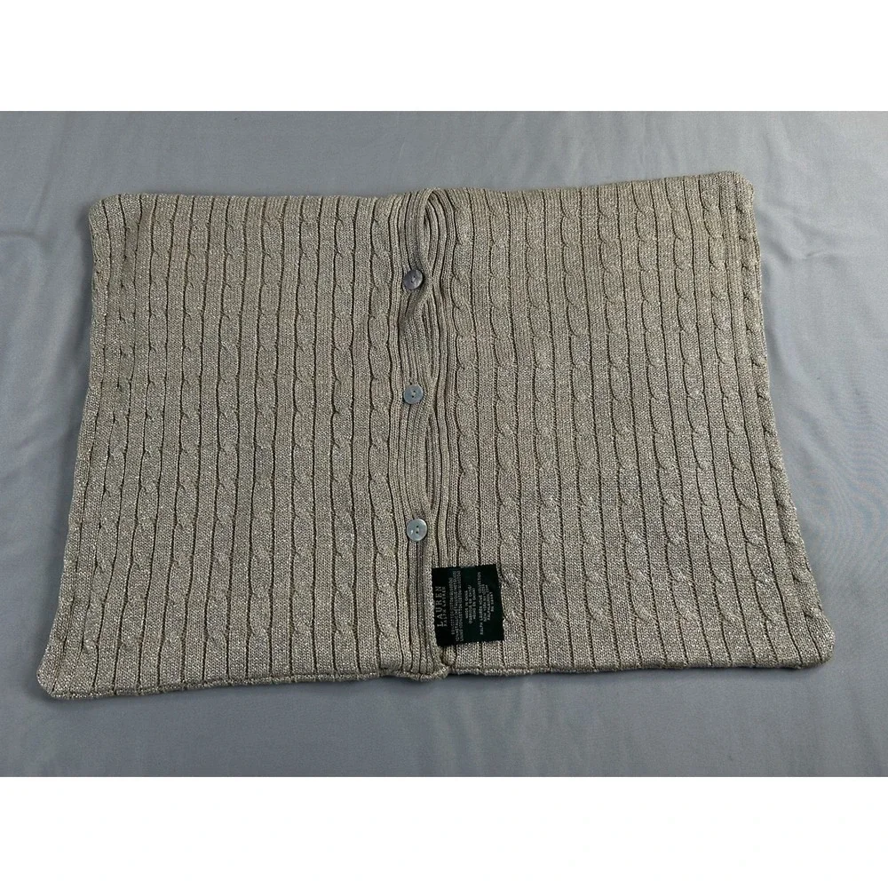Lauren‎ Ralph Lauren Decorative Pillowcase Textured Knit Neutral