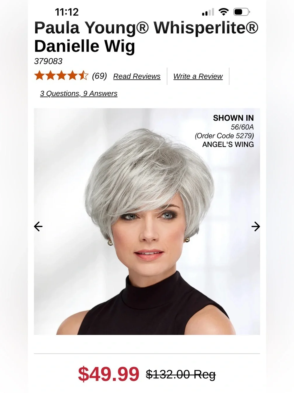 NEW PAULA YOUNG DANIELLE WIG Color “Angels Wing”