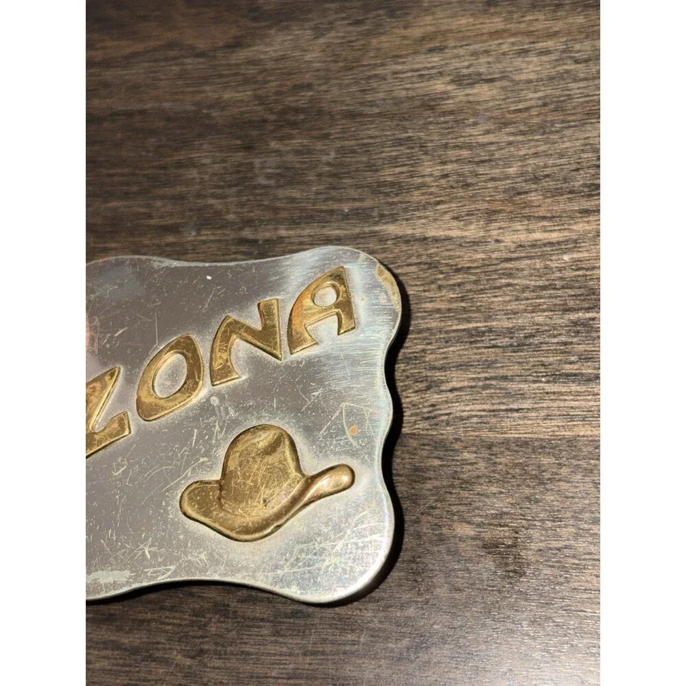 Chambers Belt Co Vintage Belt Buckle Nickel Silver Western Cowboy Mens USA 1980s