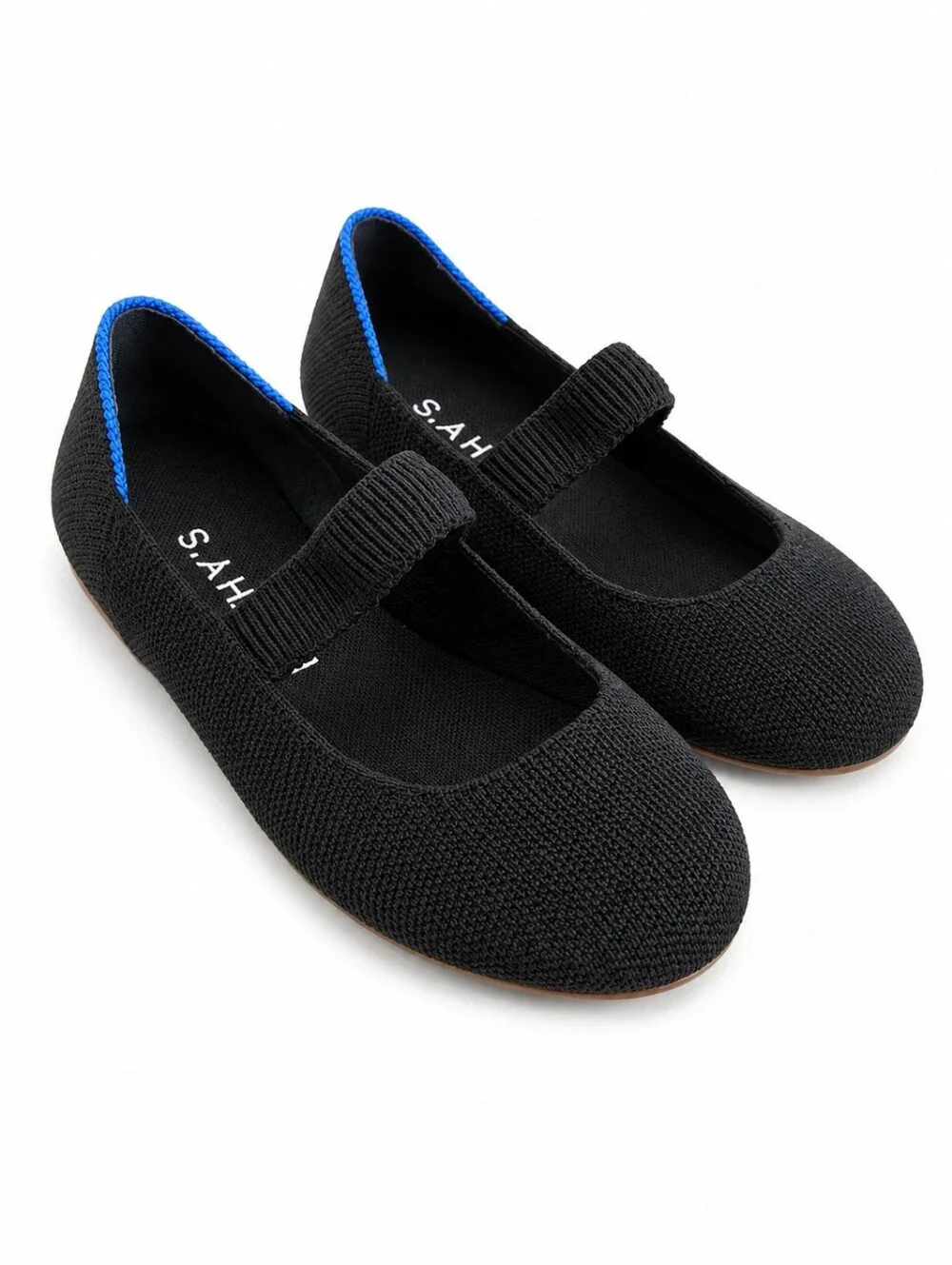 Rothy's The Kids Mary Jane Black Knit Shoes Girls Size 12 Flat Washable Comfort