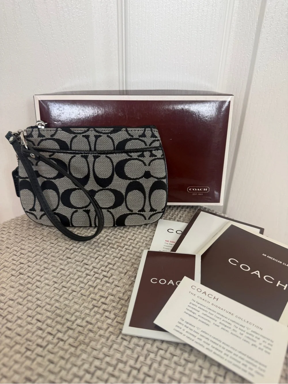 Coach wristlet pouch