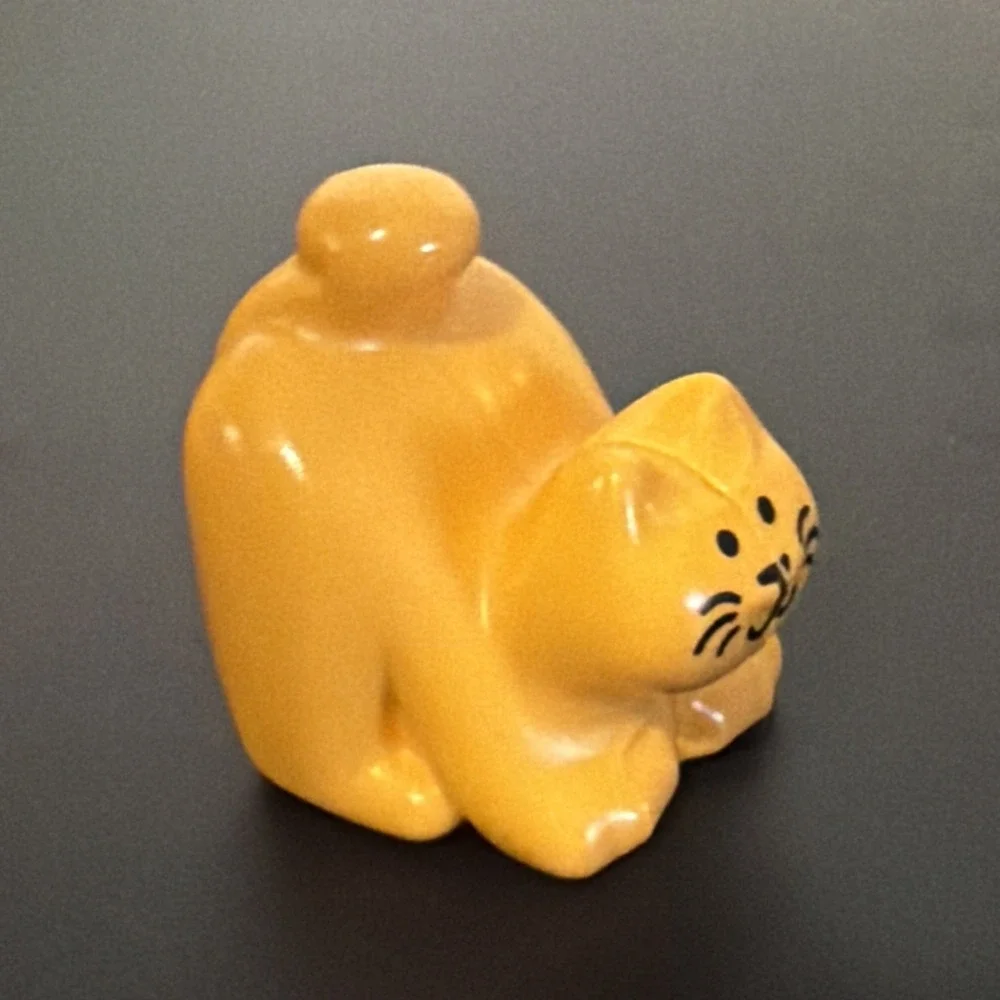 HTF  Vintage Little Tikes Dollhouse Orange Kitty CAT  Pet Figure - RARE