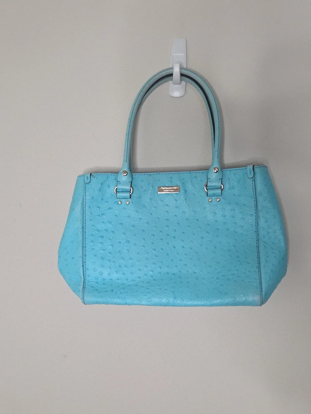 Kate Spade Ostrich Turqouise Tote Handbag