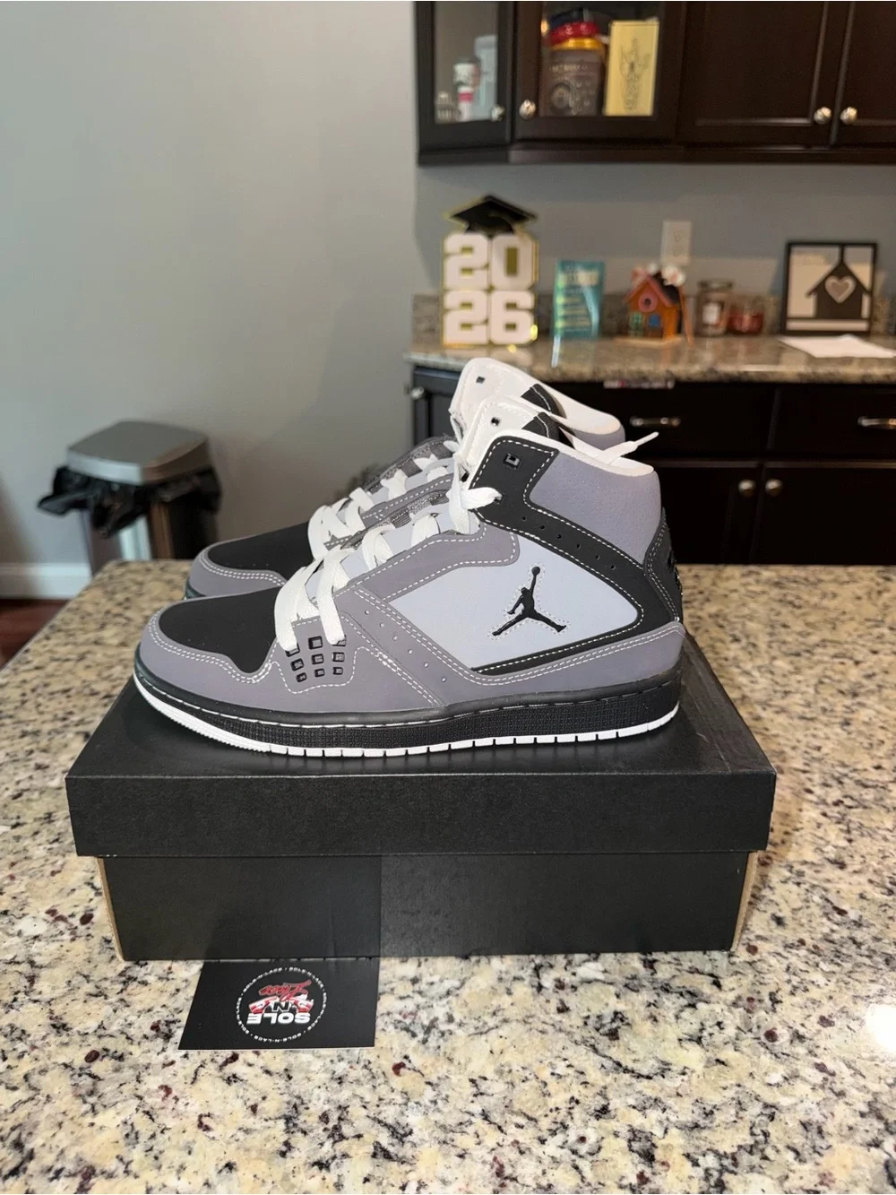 Size 7.5 Jordan 1 Flight Gray SKU 372704-002 Brand New