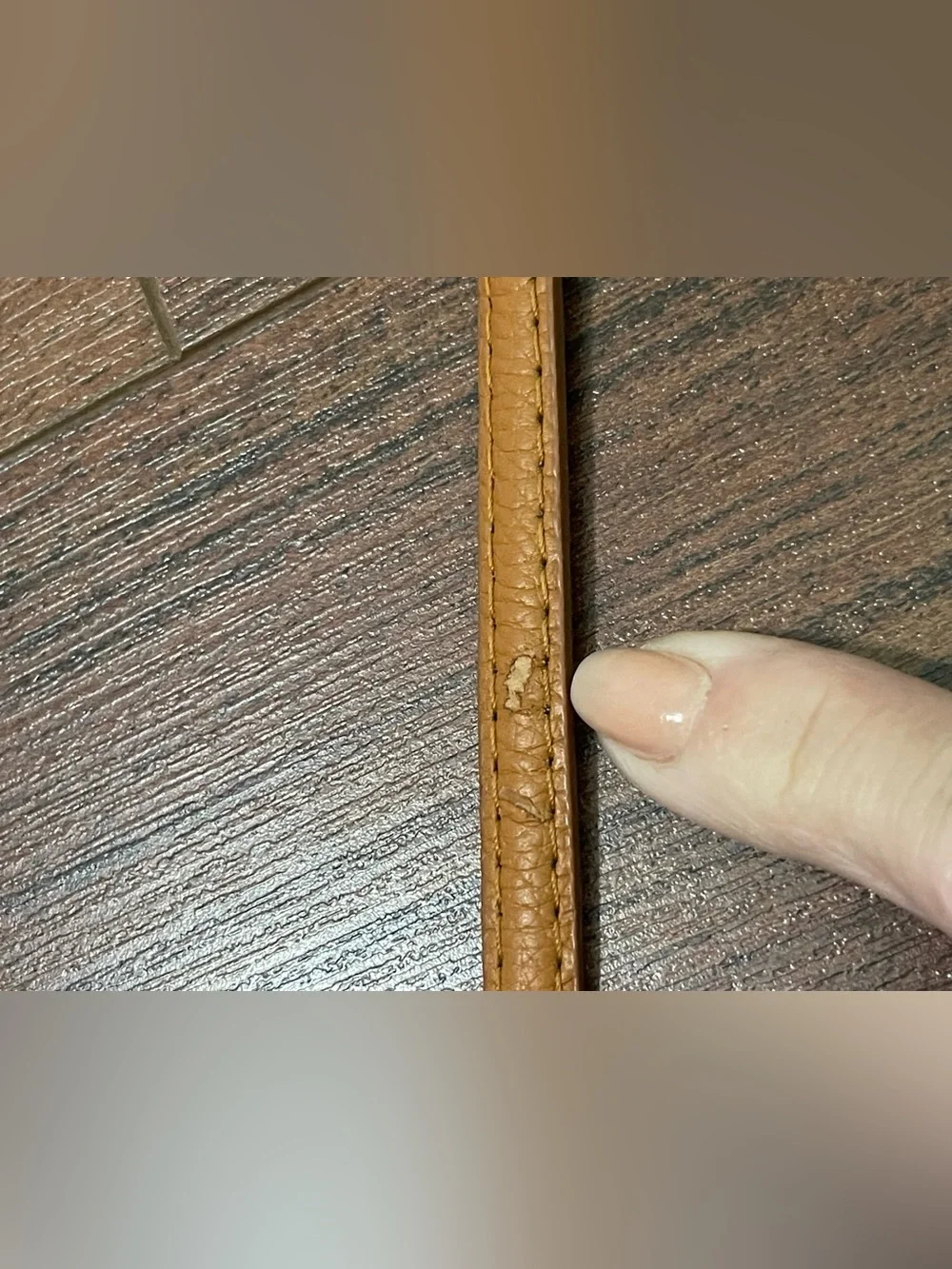 Vintage leather thin