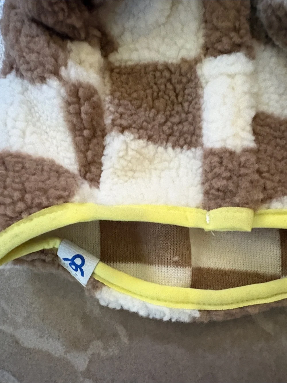 N/A plush checkerboard
