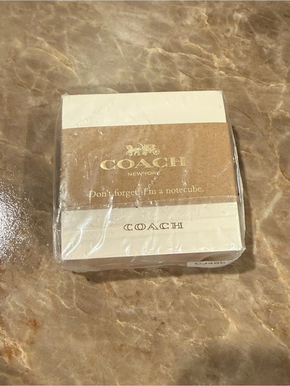 Coach Chalk Multi Notecube - White, Kraft, Pink