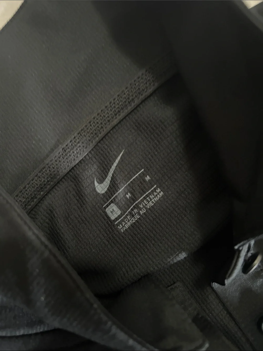 Nike Black Polo with Yellow and Red Tiger Crest 004