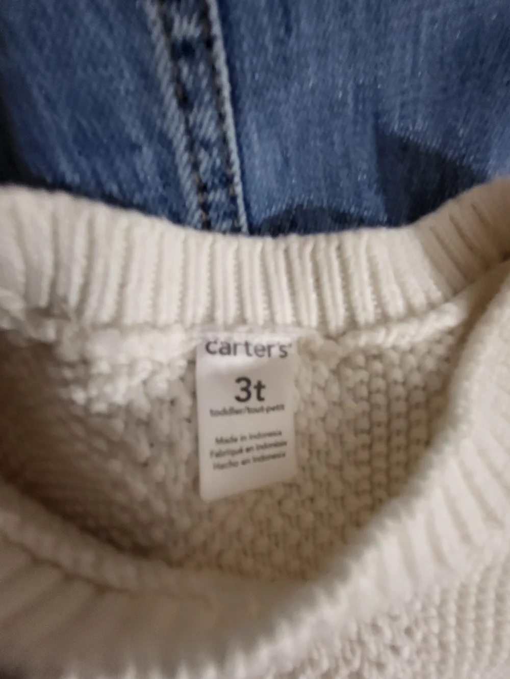 Carters cream knit