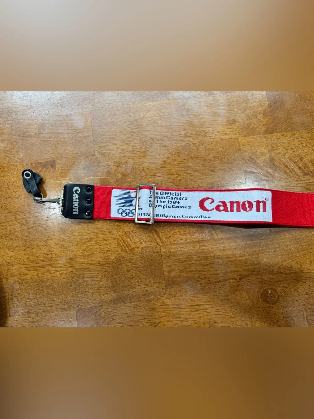 Rare 1984 Olympic Games CANON Camera Strap Red and White