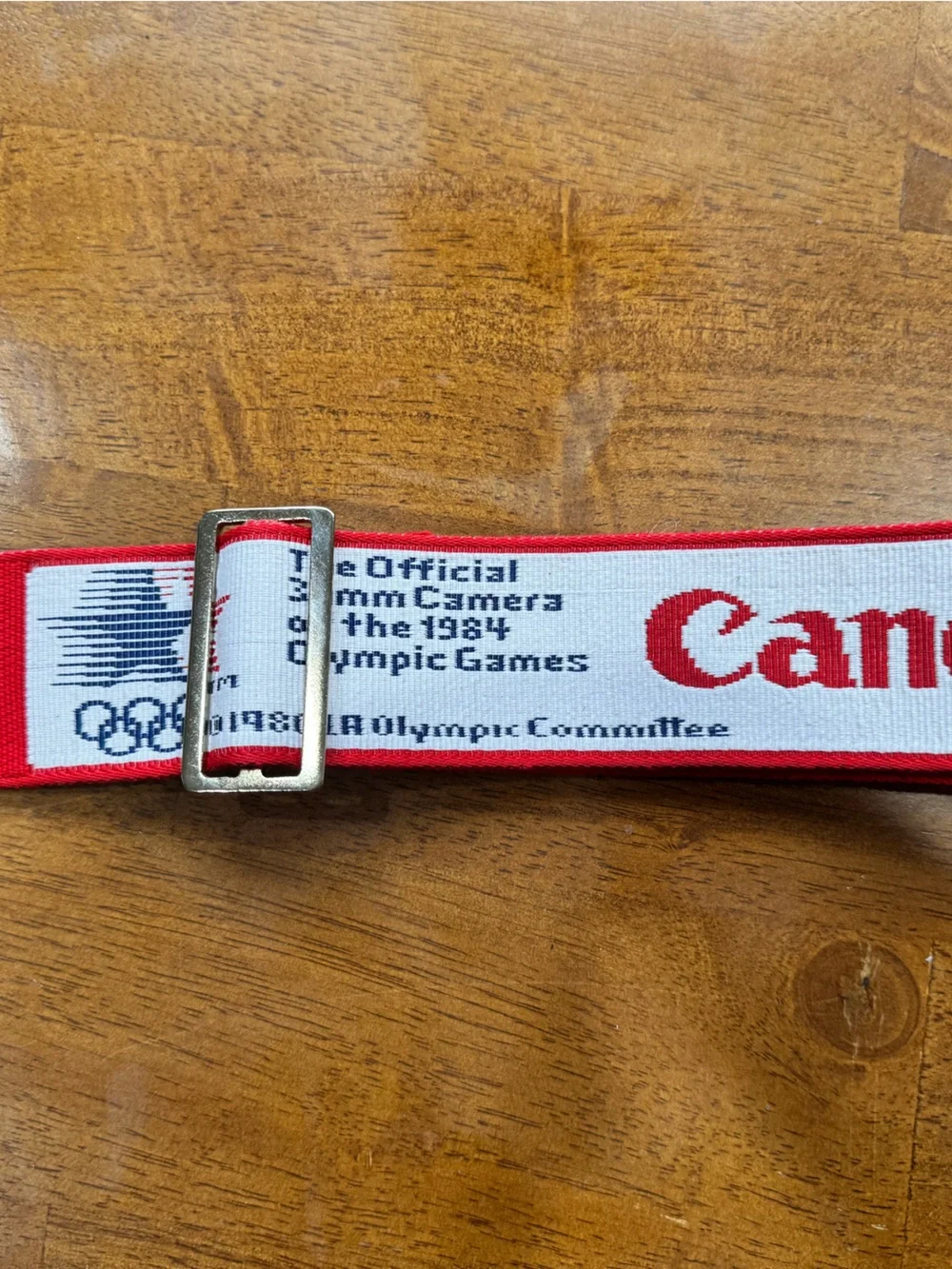Rare 1984 Olympic Games CANON Camera Strap Red and White