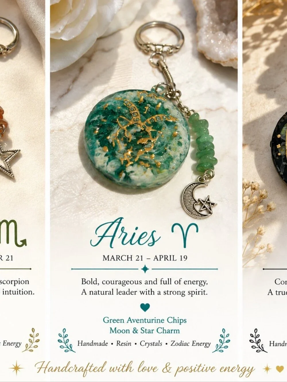 handcrafted aries themed