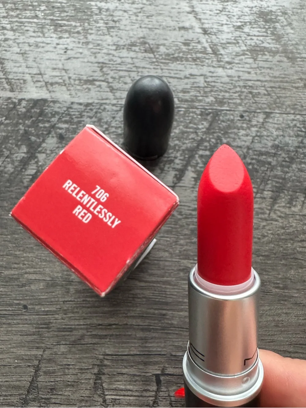 MAC Cosmetics Relentlessly Red (706) Vibrant Red Lipstick