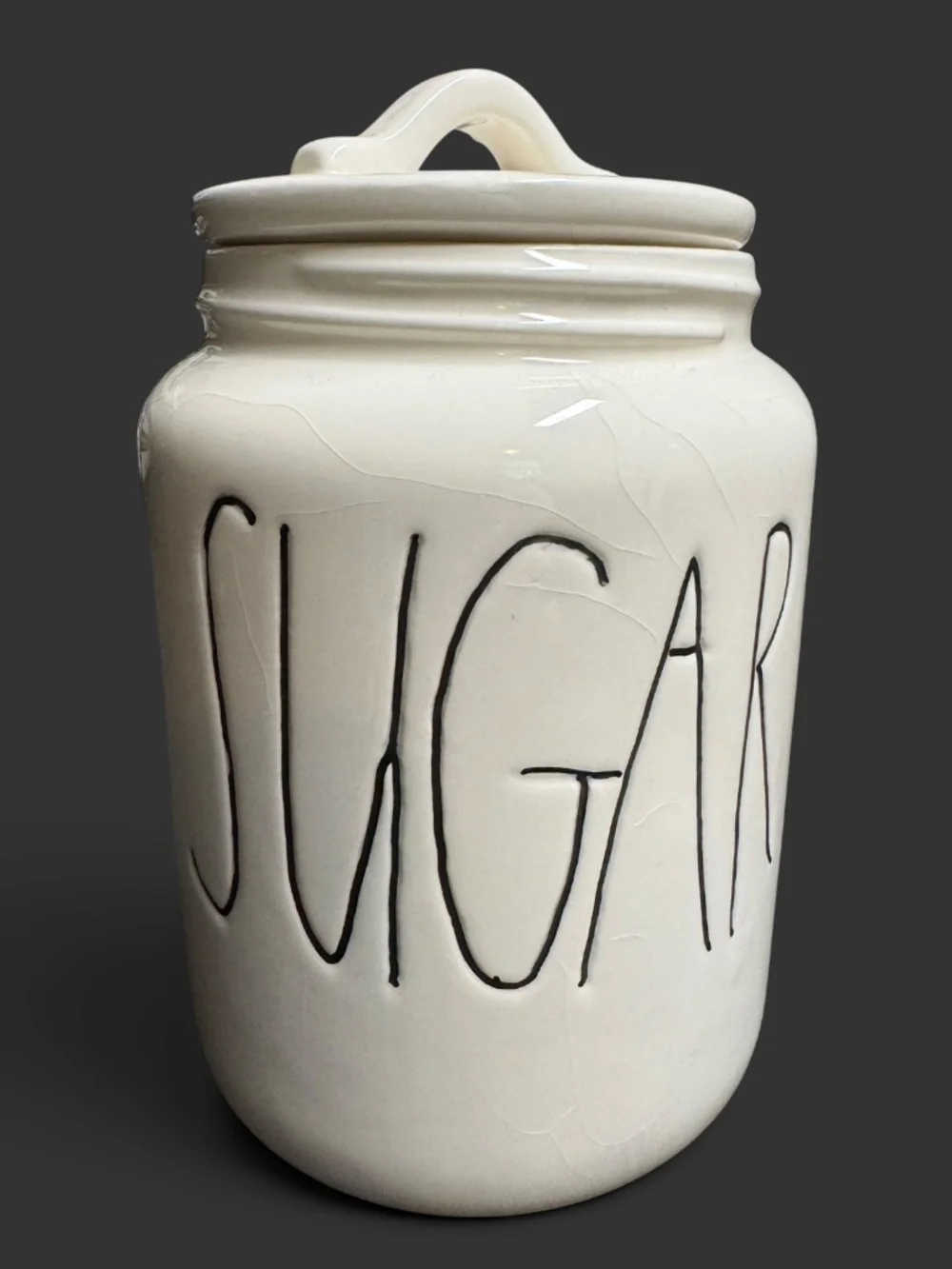 NOT FOR SALE - Rae Dunn Magenta SUGAR Ceramic Canister w/Lid