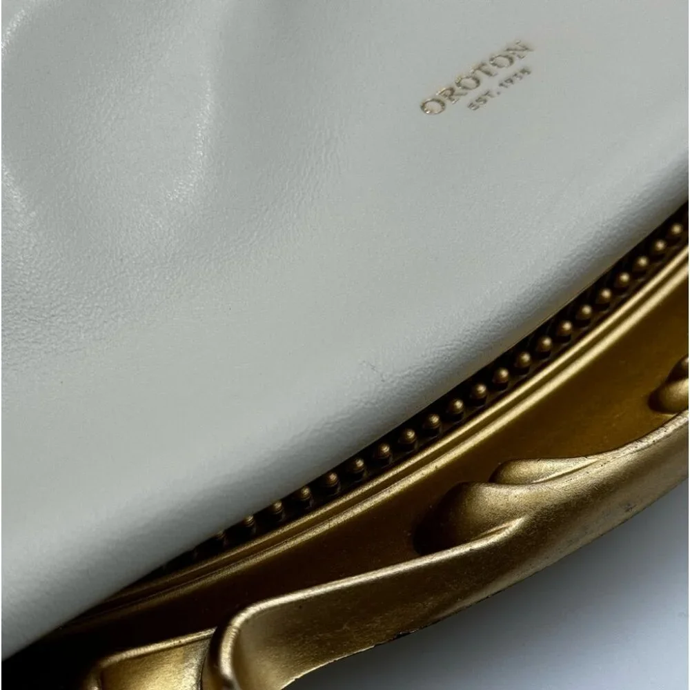 🆕 OROTON 🧿 NWT Celia XL Long Leather Clutch, Cream
