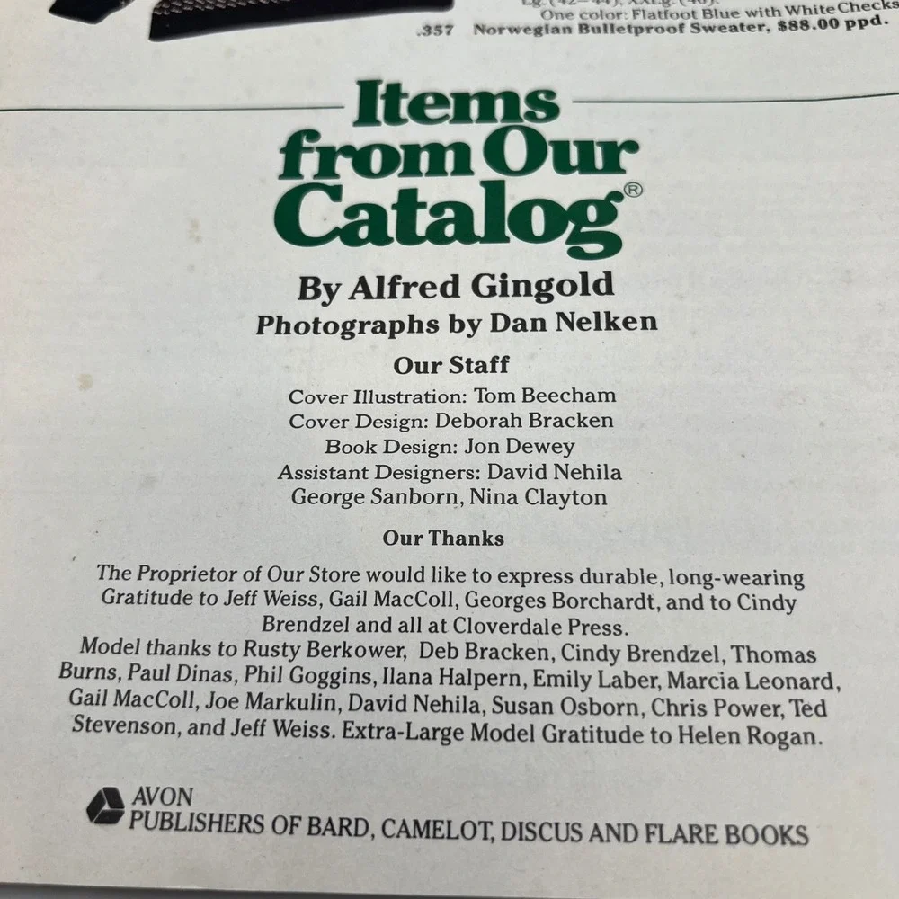 Items From Our Catalog Book Alfred Gingold 1982 Satire Humor Spoof VTG Comedy