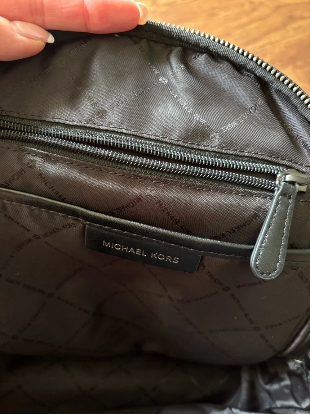 Michael Kors black leather