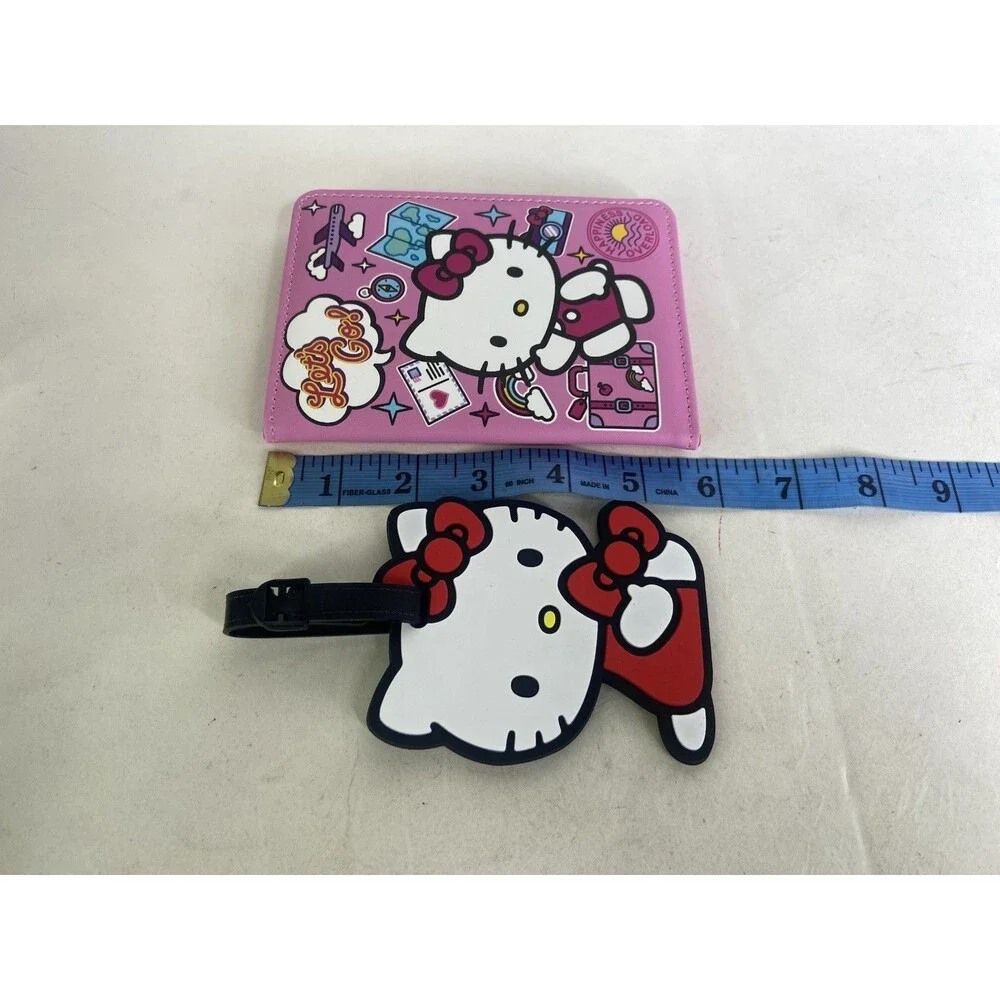 Sanrio Hello Kitty Travelers Passport Document Booklet Wallet with Luggage Tag