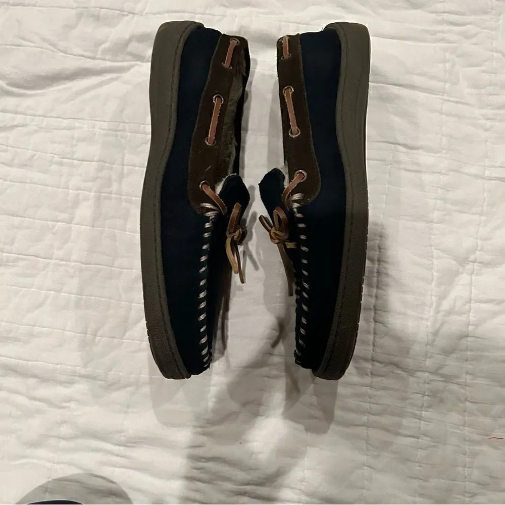 Clark’s men Sherman slippers EUC size 10 suede upper rubber bottoms