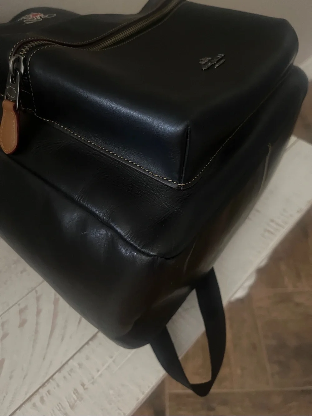 Coach Black Leather Backpack Limited Edition Mickey Mouse