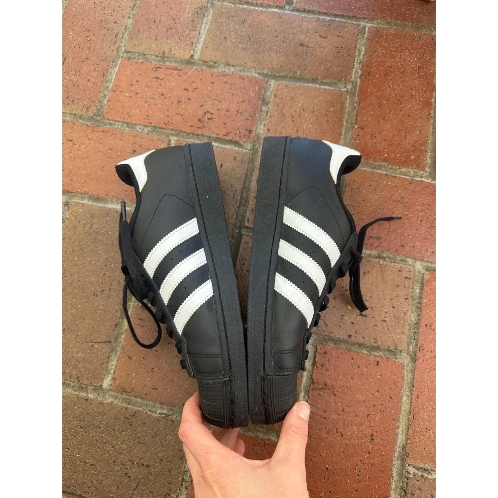 Adidas Originals Superstar Black White Gold Shell Toe Mens Shoes B39397 Size 8.5