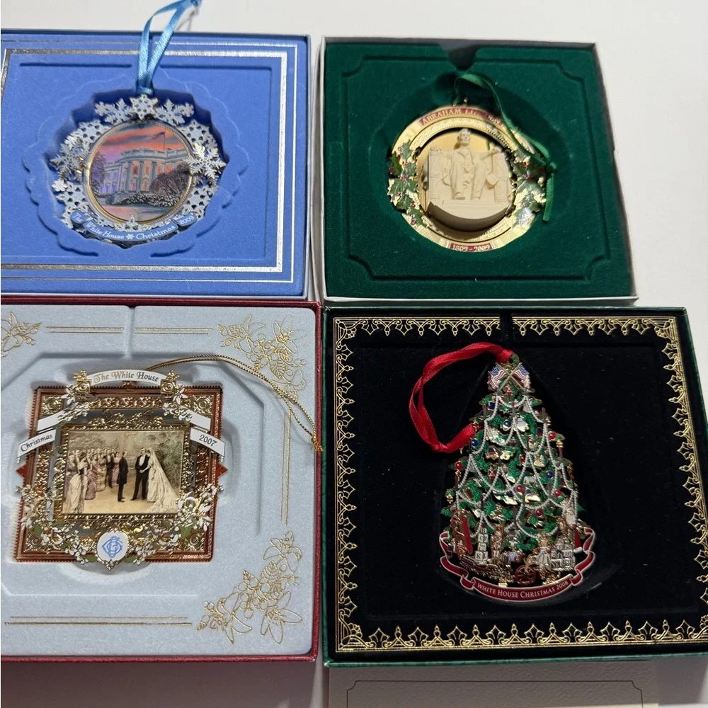 White House Historical Ornaments Lot of 5‎