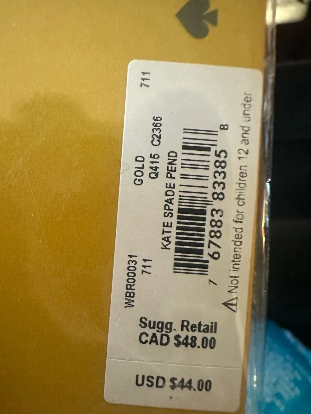 kate spade gold disc