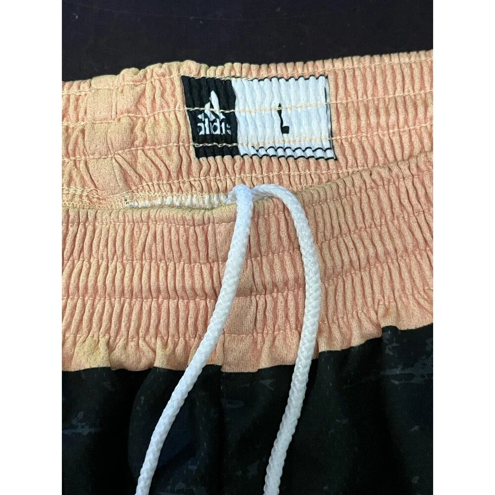 Adidas Titans Shorts Mens Large Black Yellow Basketball Athletic Mesh Drawstring