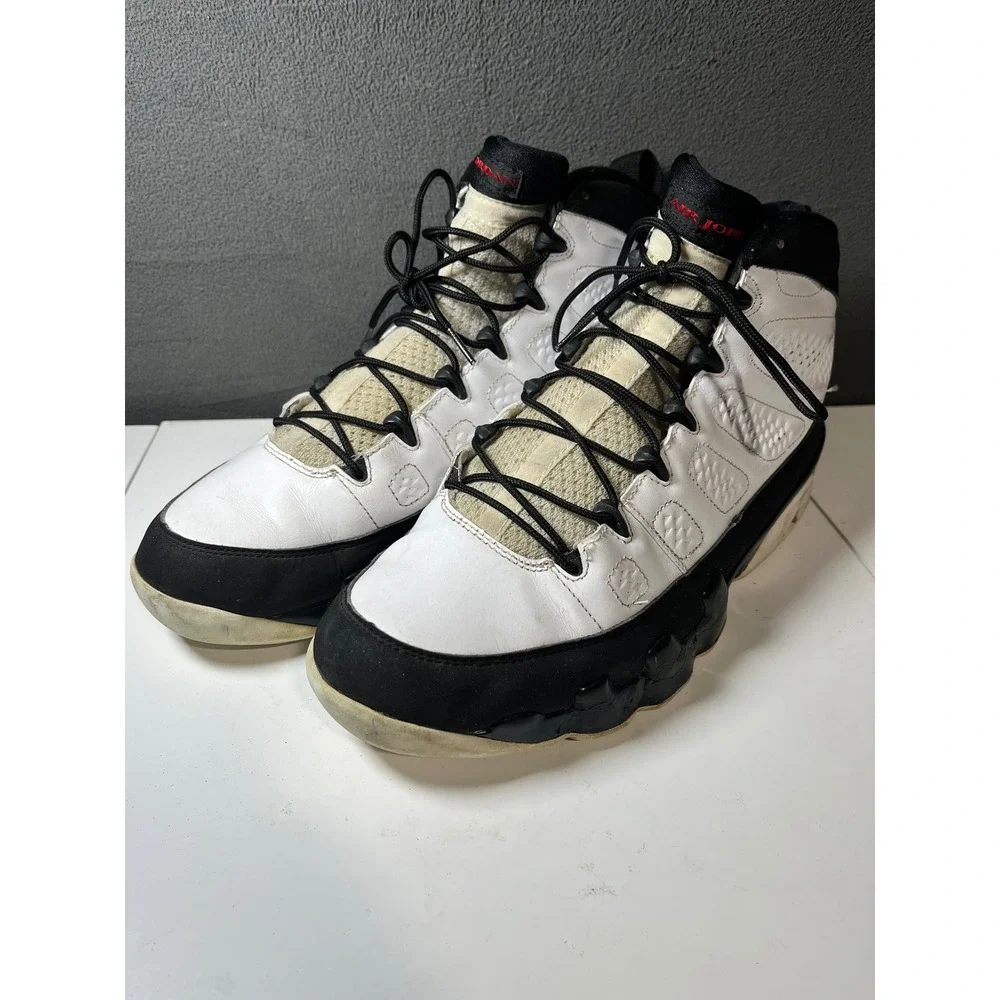 Air Jordan 9 Retro Space Jam White Black True Red Mens Basketball Shoes Size 12