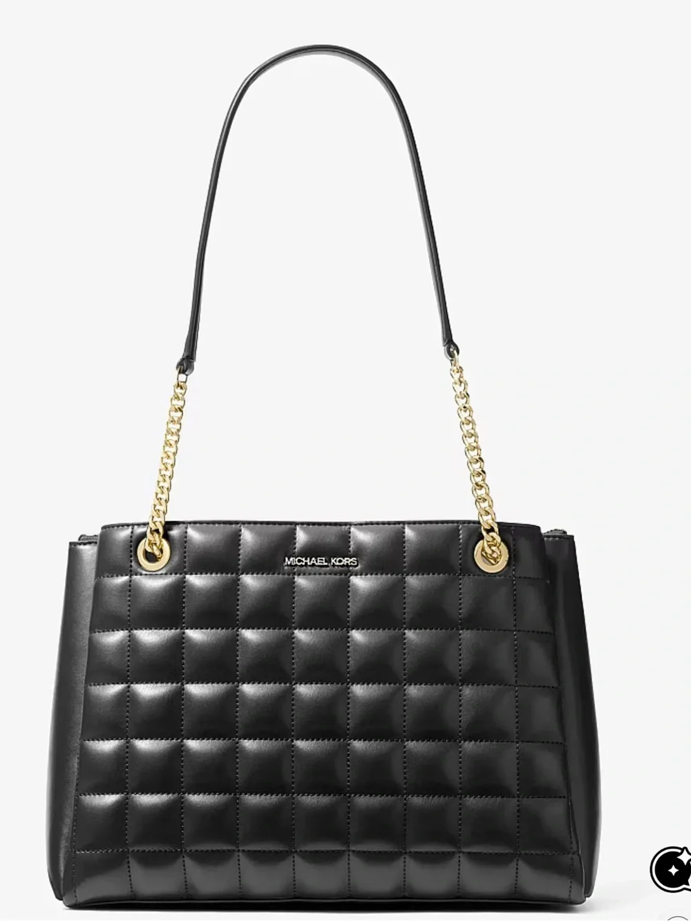 🌟⭐️🌟Michael Kors Quilted Black Leather Shoulder Bag with Gold Chain🌟⭐️🌟 NWT 🌟⭐️🌟
