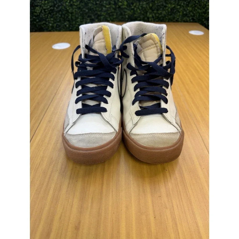 Nike Blazer Mid '77 Premium Sail/Sail-Midnight Navy DQ7672-100 Men's Size 9.5