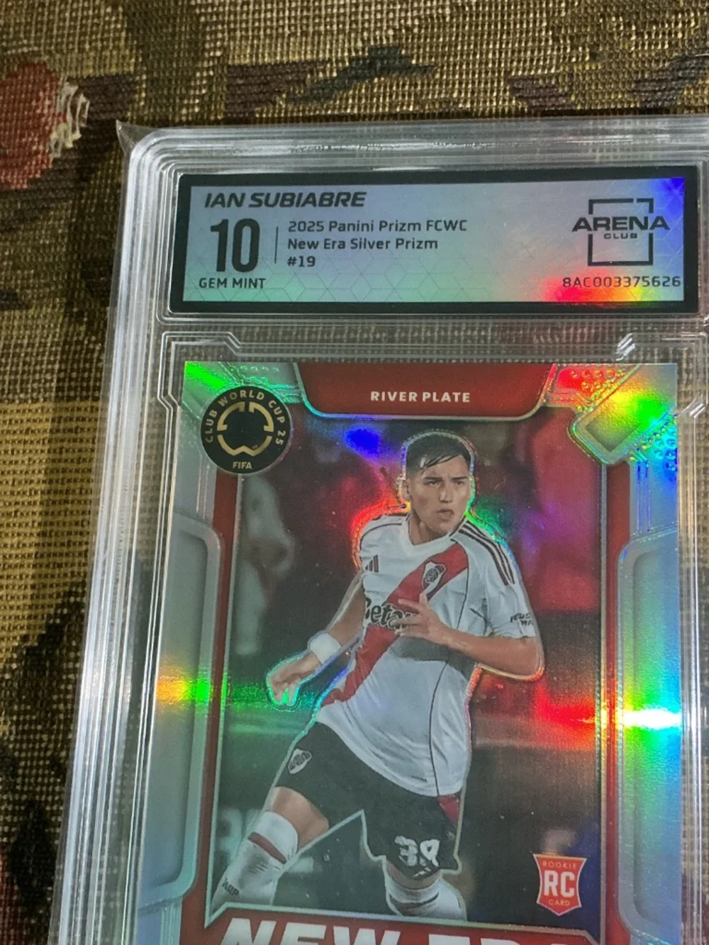 2025 Panini Prizm FIFA Club World Cup Silver Ian Subiabre New Era #19 Arena 10