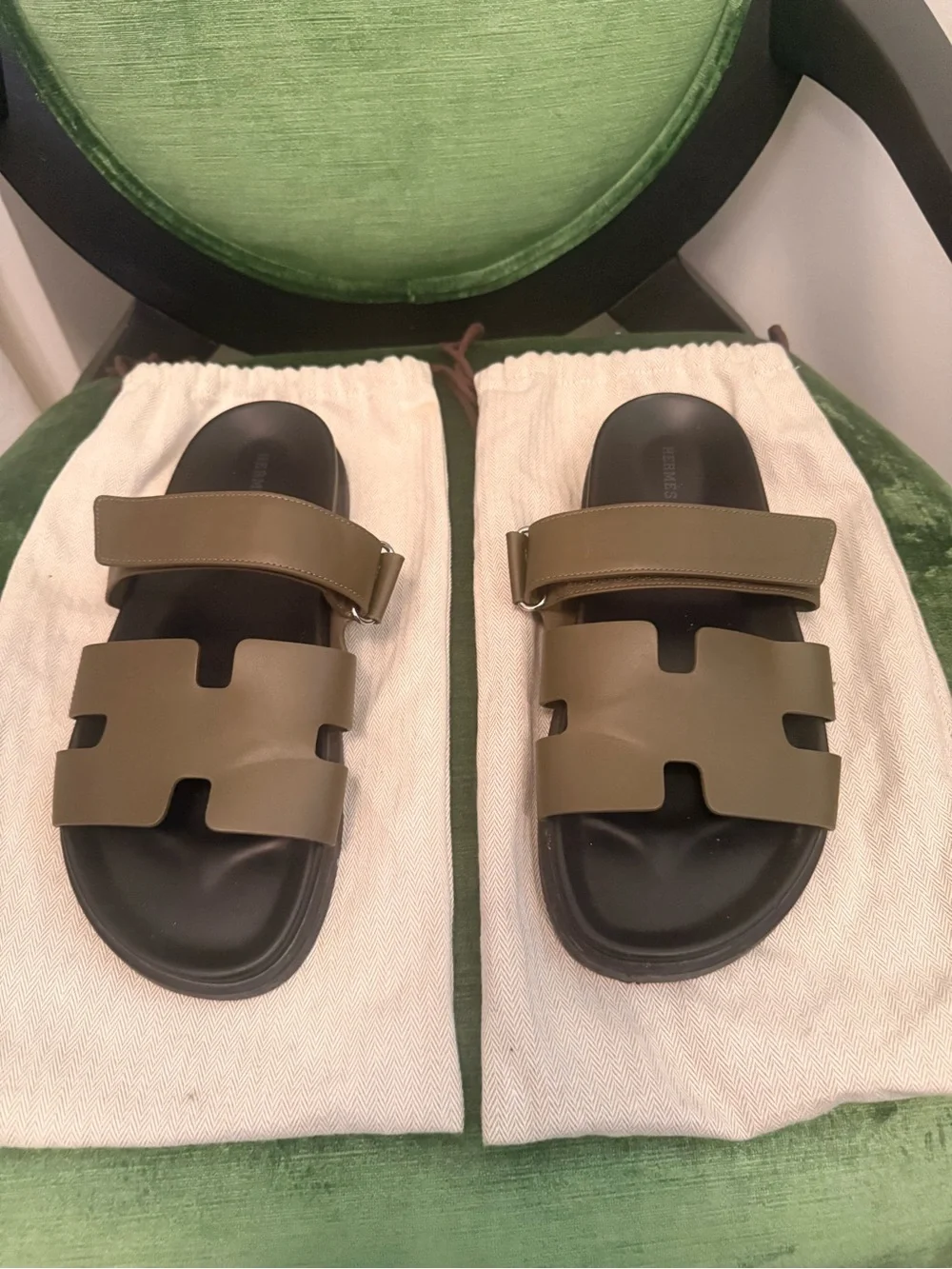 Hermes leather slide