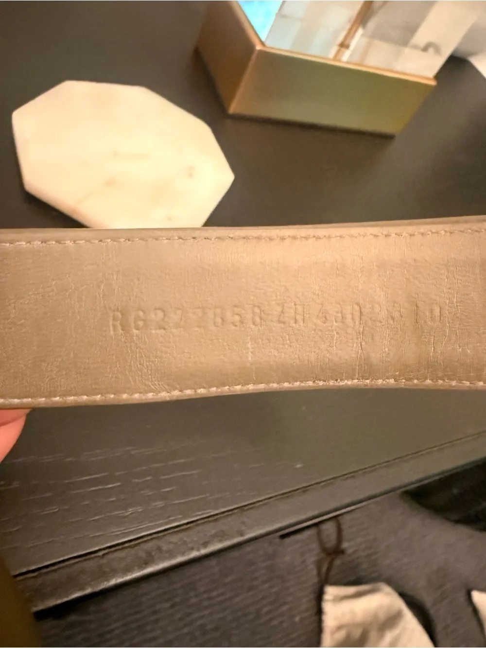 Hermes leather slide