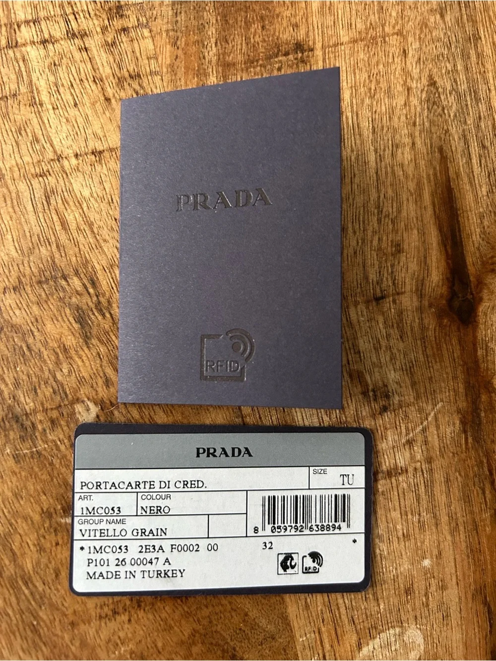 Prada sleek card