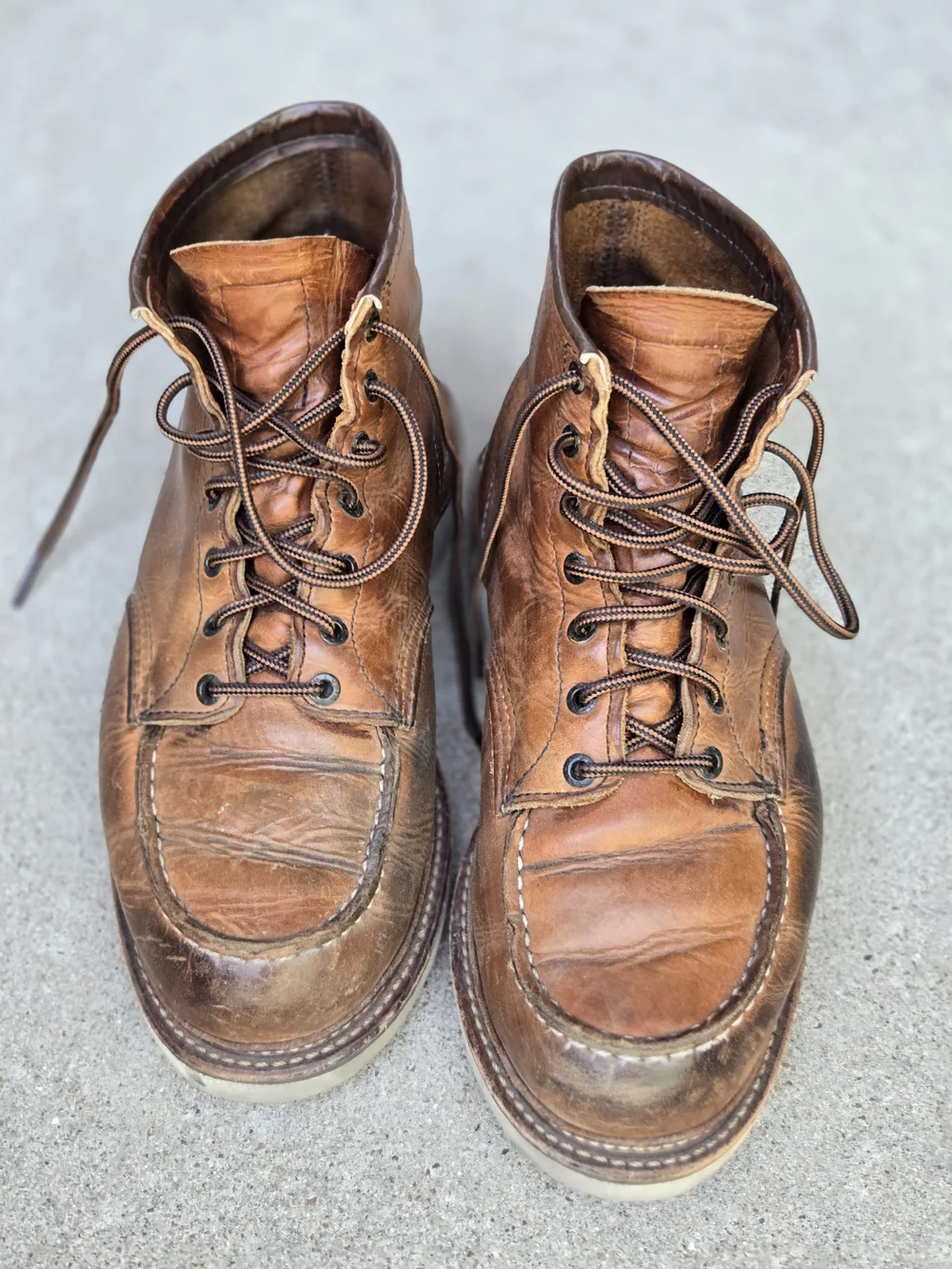 Red Wing Shoes Brown Leather Moc Toe Boots