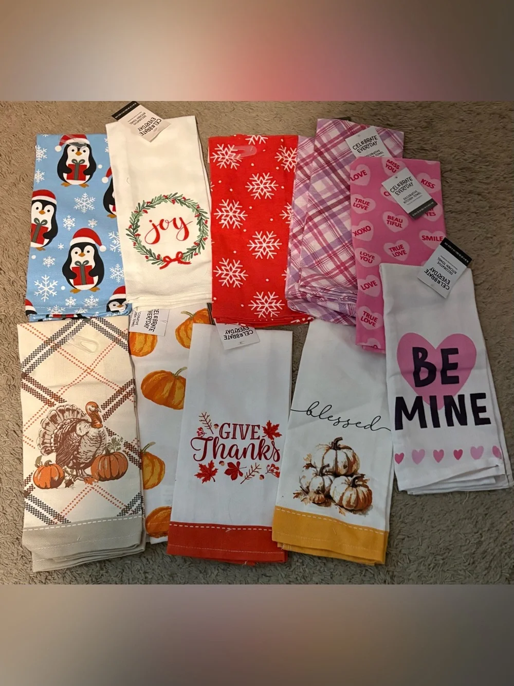 NWT Holiday Kitchen Towel Bundle of 11