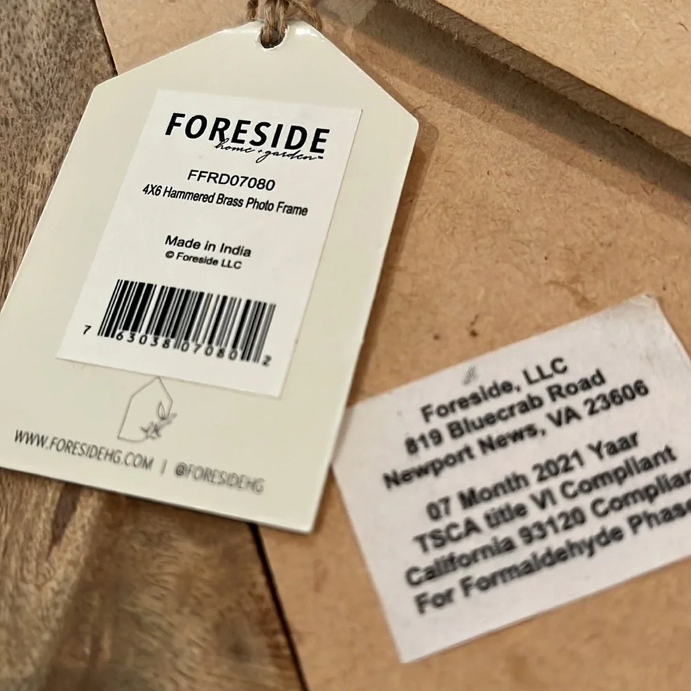 Foreside Home & Garden hammered brass