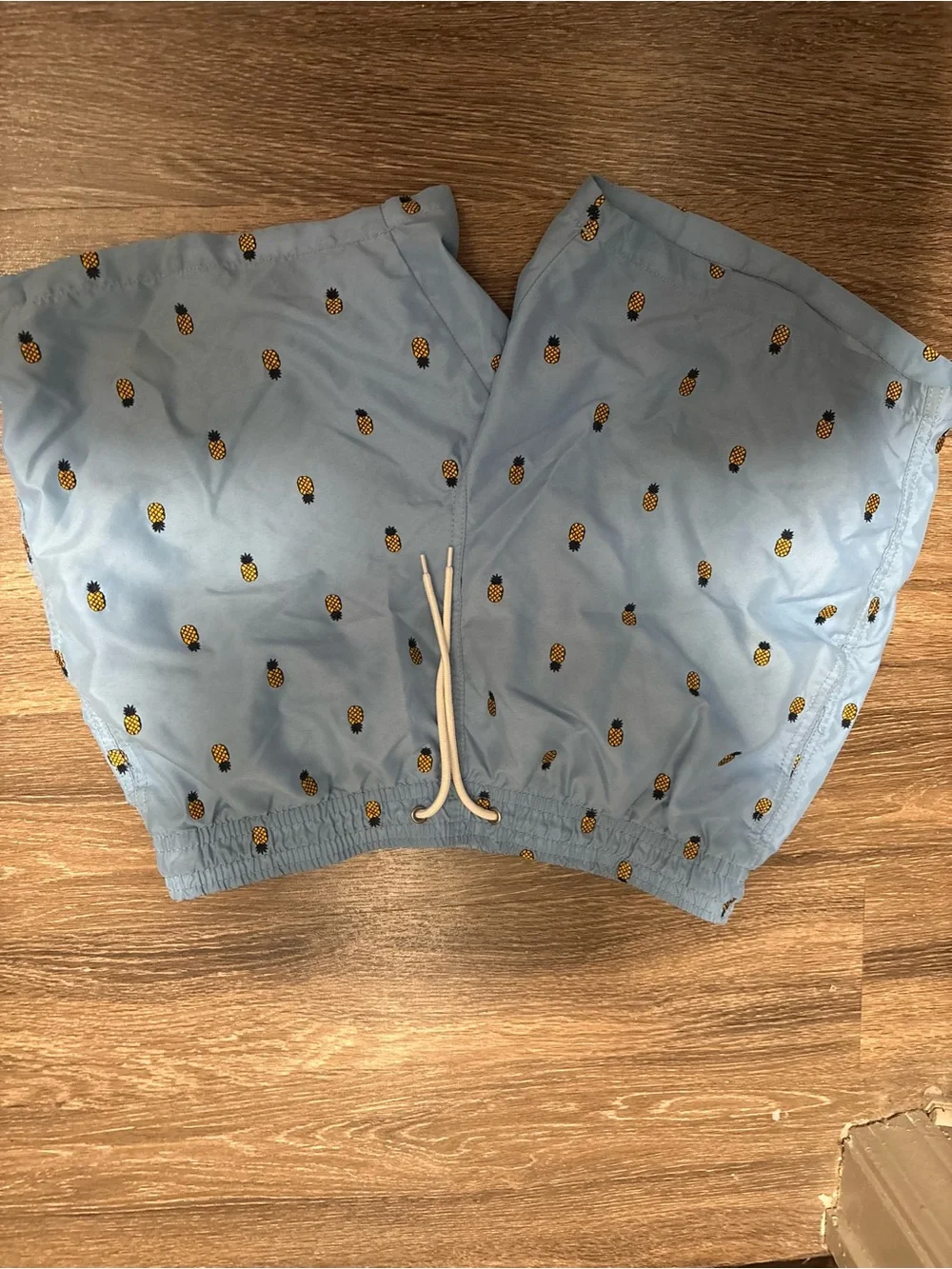 Coastal Swell Light Blue Pineapple Swim Shorts