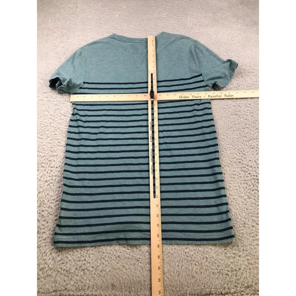 Polo Ralph Lauren Shirt Mens M Blue Striped Nautical Graphic Crew Short Sleeve